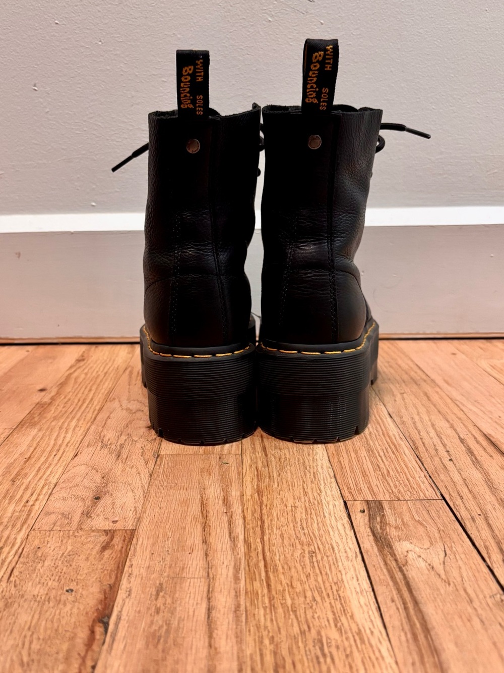 Dr. Martens Black Pascal Max Lace-Up Platform Boots - Picture 2 of 6